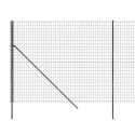 VidaXL Ogrodzenie z siatki drucianej, antracytowe, 1,6x25 m