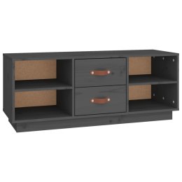 VidaXL Szafka pod TV, szara, 100x34x40 cm, lite drewno sosnowe