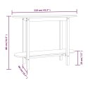 VidaXL Stolik konsolowy, czarny, 110x40x80 cm, lite drewno sosnowe