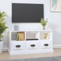 VidaXL Szafka pod TV, biała, 100x35x50 cm, materiał drewnopochodny