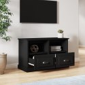 VidaXL Szafka pod TV, czarna, 80x35x50 cm, materiał drewnopochodny