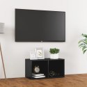 VidaXL Szafka pod TV, wysoki połysk, szara, 72x35x36,5 cm