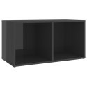 VidaXL Szafka pod TV, wysoki połysk, szara, 72x35x36,5 cm