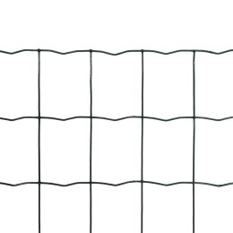 VidaXL Euro ogrodzenie, stalowe, 25 x 1,0 m, zielone