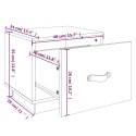 VidaXL Szafki nocne, 2 szt., 40x34x35 cm, lite drewno sosnowe