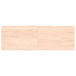 VidaXL Blat stołu, 120x40x(2-4)cm surowy, lity dąb naturalną krawędzią