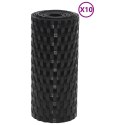 VidaXL Parawany balkonowe, 10 szt., czarne, 255x19 cm, rattan PE