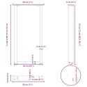 VidaXL Nogi do stolika kawowego, 2 szt., czarne, 28x(72-73) cm, stal