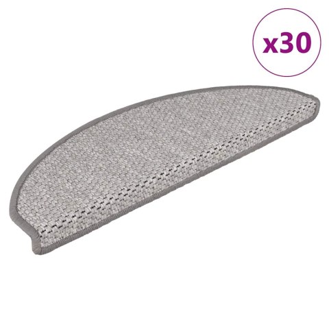 VidaXL Maty na schody samoprzylepne Sisal-Look 30 szt. 65x21x4 cm