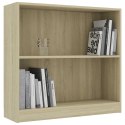 VidaXL Regał biblioteczny Sonoma Oak 80x24x75 cm Drewno klejone