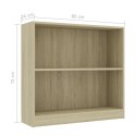 VidaXL Regał biblioteczny Sonoma Oak 80x24x75 cm Drewno klejone