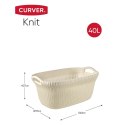 Curver Kosz na pranie Knit, 40 L, kremowy