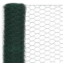 VidaXL Ogrodzenie z siatki, stal i PVC, 25x1,5 m, zielone