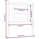 VidaXL Wezgłowie łóżka, białe, 81x4x100 cm, lite drewno sosnowe