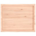 VidaXL Blat stołu, 80x60x(2-4)cm, surowy, lity dąb naturalną krawędzią