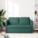 VidaXL Sofa podłogowa 2-w-1, ciemnozielona, 112x174x55 cm, tkanina