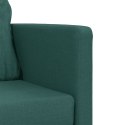 VidaXL Sofa podłogowa 2-w-1, ciemnozielona, 112x174x55 cm, tkanina