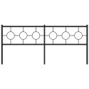 VidaXL Metalowe wezgłowie, czarne, 200 cm