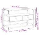 VidaXL Szafka pod TV ze szklanym blatem, szary dąb sonoma, 80x35x51 cm