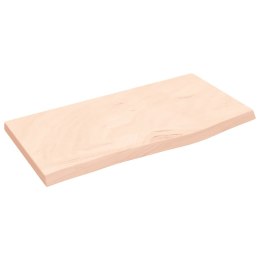 VidaXL Półka, 60x30x(2-4) cm, surowe lite drewno dębowe