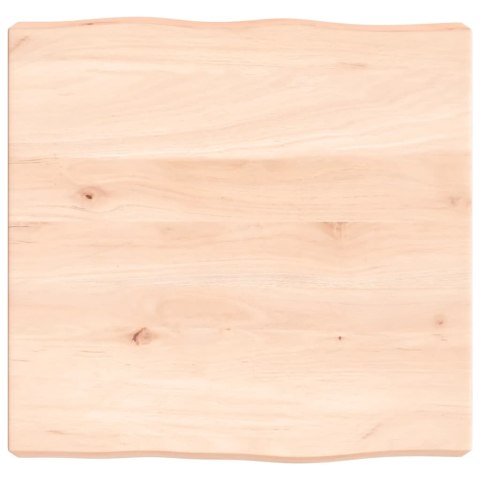 VidaXL Blat stołu, 40x40x(2-6)cm, surowy, lity dąb naturalną krawędzią