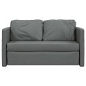 VidaXL Sofa podłogowa 2-w-1, ciemnoszara, 112x174x55 cm, tkanina