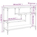 VidaXL Stolik konsolowy, czarny, 100x30x75 cm