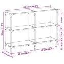 VidaXL Stolik konsolowy z przezroczystym, szklanym blatem, 118,5x30x81