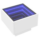 VidaXL Stolik boczny z LED, biały, 40x40x30 cm