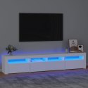 VidaXL Szafka pod TV z oświetleniem LED, biała, 210x35x40 cm