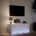 VidaXL Szafka TV z LED, biała, 97x34x40 cm, materiał drewnopochodny