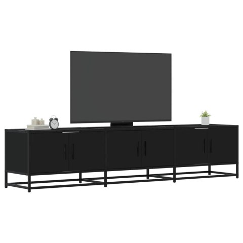 VidaXL Szafka pod TV, czarna, 180x35x41 cm, materiał drewnopochodny