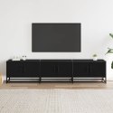 VidaXL Szafka pod TV, czarna, 180x35x41 cm, materiał drewnopochodny