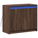 VidaXL Szafka z LED, brązowy dąb, 72x34x61 cm, materiał drewnopochodny