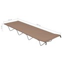 VidaXL Łóżka polowe, 2 szt., 180x60x19 cm, tkanina i stal, kolor taupe