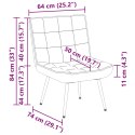 VidaXL Fotel relaksacyjny wino czerwone 64x74x84 cm aksamit