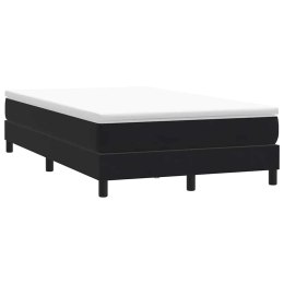 VidaXL Łóżko Box Spring bez materaca Czarne 120x210 cm Aksamit