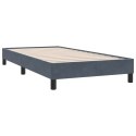 VidaXL Łóżko typu Box Spring bez materaca Ciemnoszary 80x210cm Aksamit