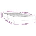 VidaXL Łóżko typu Box Spring bez materaca Ciemnoszary 80x210cm Aksamit