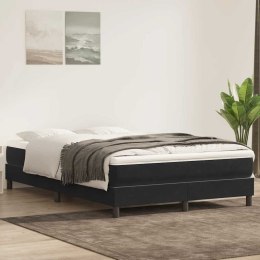 VidaXL Łóżko Box Spring bez materaca Czarne 140x220 cm Aksamit