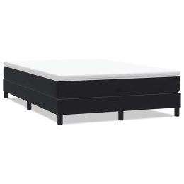 VidaXL Łóżko Box Spring bez materaca Czarne 140x220 cm Aksamit