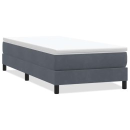 VidaXL Łóżko typu Box Spring bez materaca Ciemnoszary 90x220 cm