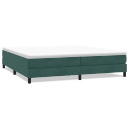 VidaXL Łóżko typu Box Spring bez materaca Ciemnozielone 200x220 cm