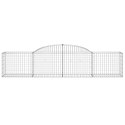 VidaXL Kosze gabionowe, 13 szt., 300x50x60/80 cm, galwanizowane żelazo