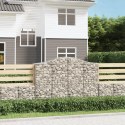 VidaXL Kosze gabionowe, 14 szt, 200x50x140/160cm, galwanizowane żelazo