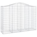 VidaXL Kosze gabionowe, 14 szt, 200x50x140/160cm, galwanizowane żelazo