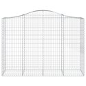 VidaXL Kosze gabionowe, 14 szt, 200x50x140/160cm, galwanizowane żelazo