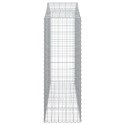 VidaXL Kosze gabionowe, 14 szt, 200x50x140/160cm, galwanizowane żelazo