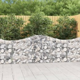 VidaXL Kosze gabionowe, 15 szt, 200x30x80/100 cm, galwanizowane żelazo