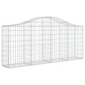 VidaXL Kosze gabionowe, 15 szt, 200x30x80/100 cm, galwanizowane żelazo